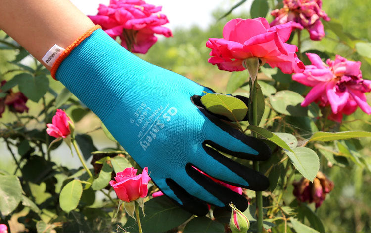 Gardening and Landscaping Protective Gloves with Palm Coating - Horticultural Planting Gloves