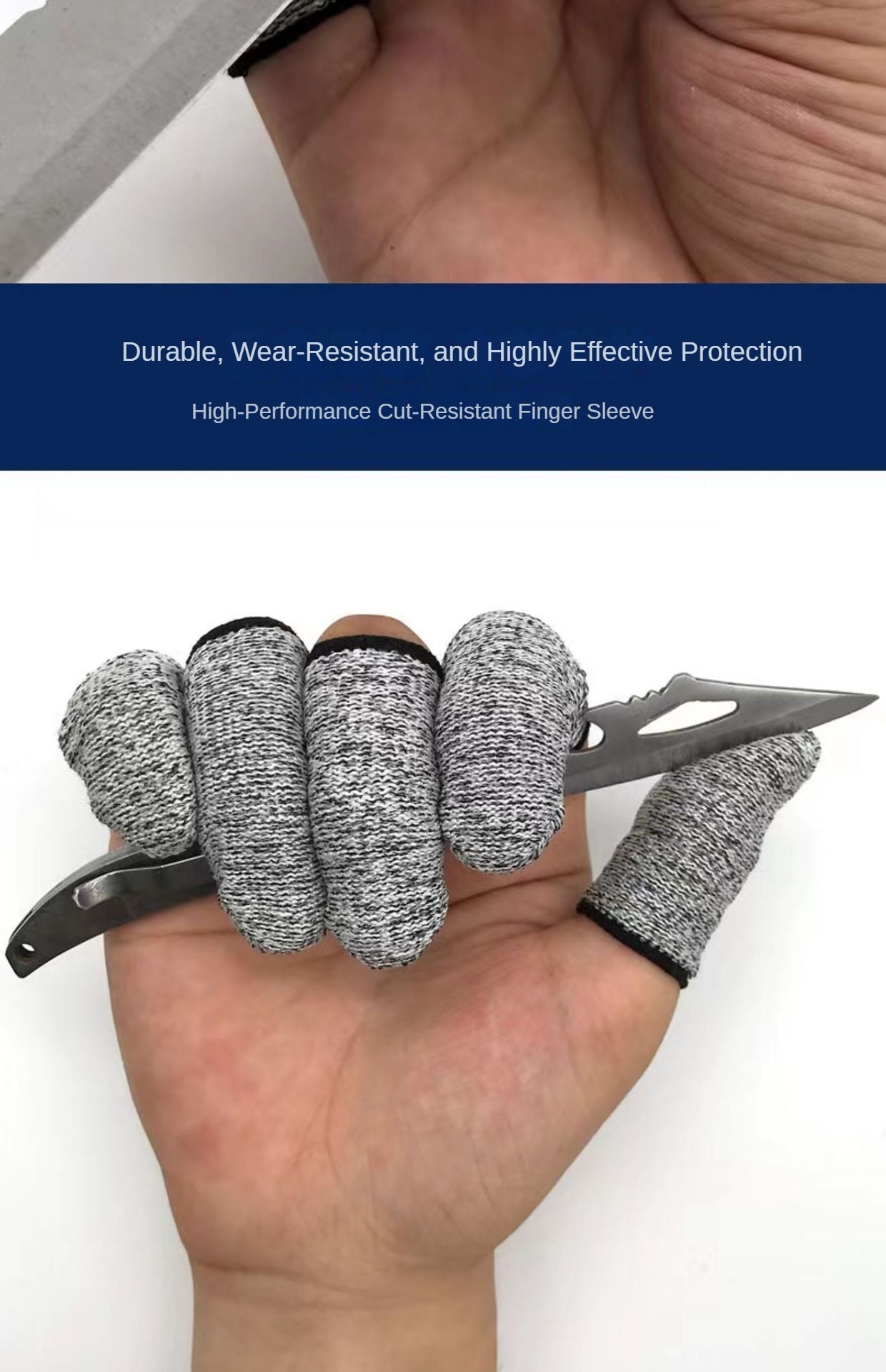 Cut-Resistant Finger Cots Gloves for Gardening, and Precision Work – Durable Metal Picking Protection Finger Covers