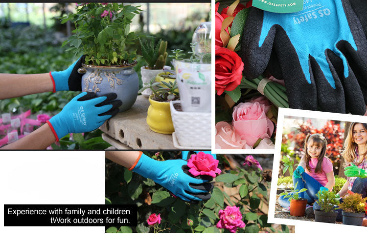 Gardening and Landscaping Protective Gloves with Palm Coating - Horticultural Planting Gloves